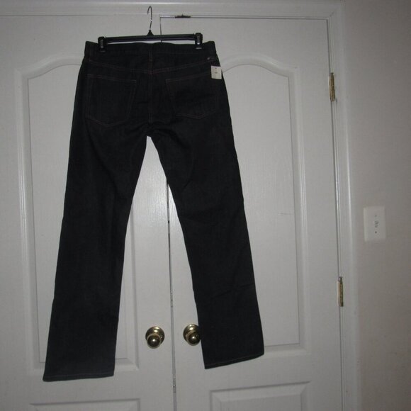 NWT UNIGLO Regular Fit Straight Leg Dark Wash Jeans Size 35 x 34 - Picture 3 of 6
